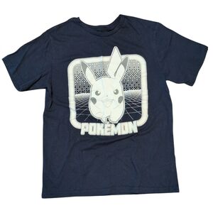 POKEMON Navy And White Pikachu Graphic Tee Shirt
